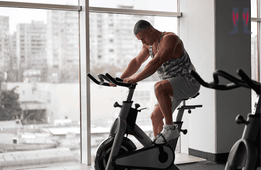 A person warming up, this predominantly uses slow-twitch Description: Proper recovery is as equally important as the training itself.